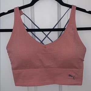Puma Pink Strappy Sports Bra
